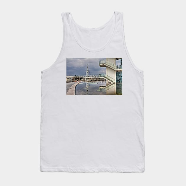 Singapore Flyer behind Helix Bridge - Singapore Tank Top by holgermader